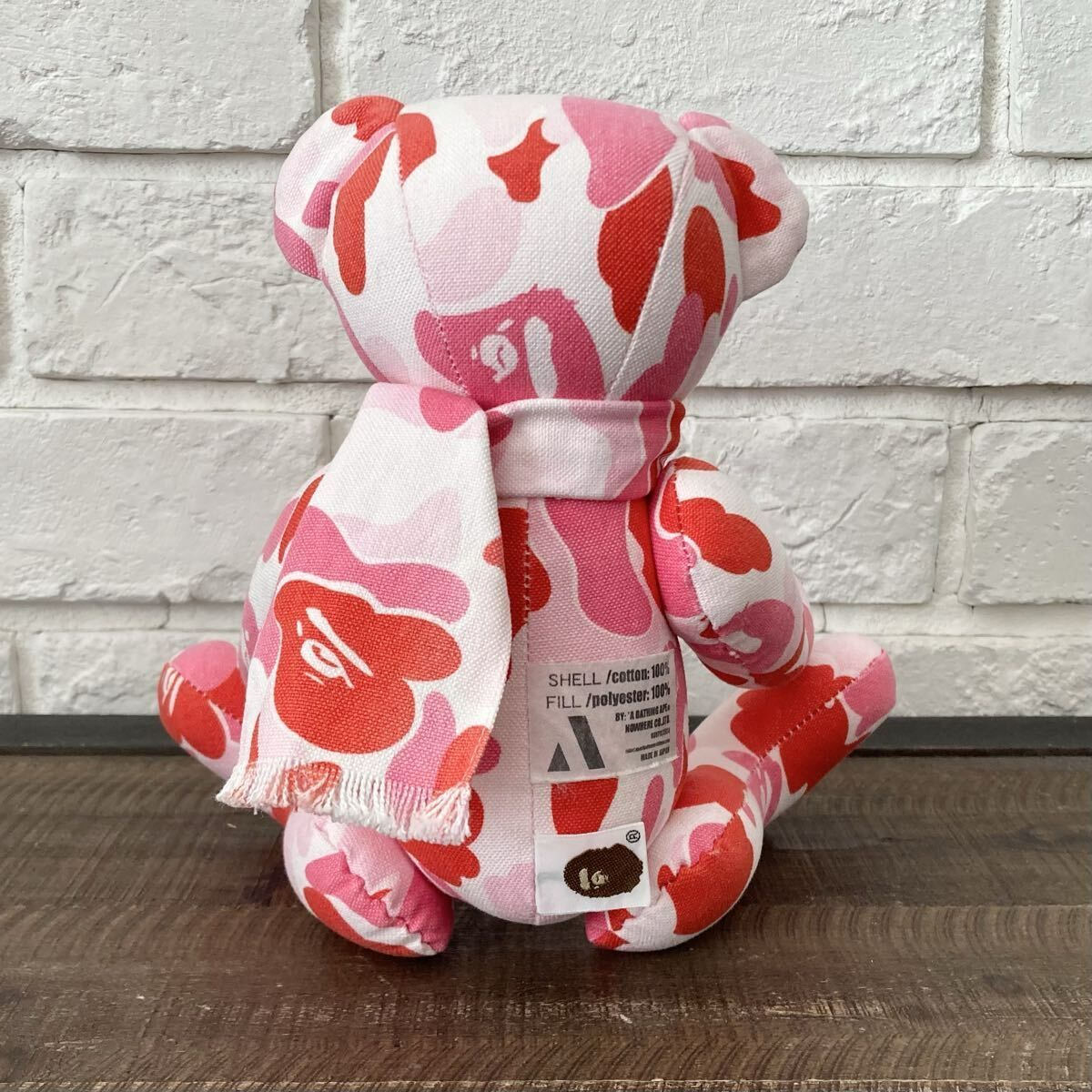 A BATHING APE テディベア カモフラぬいぐるみ アベイシングエイプ BAPE テディベア a bathing ape ABC CAMO PINK Teddy Bear エイプ