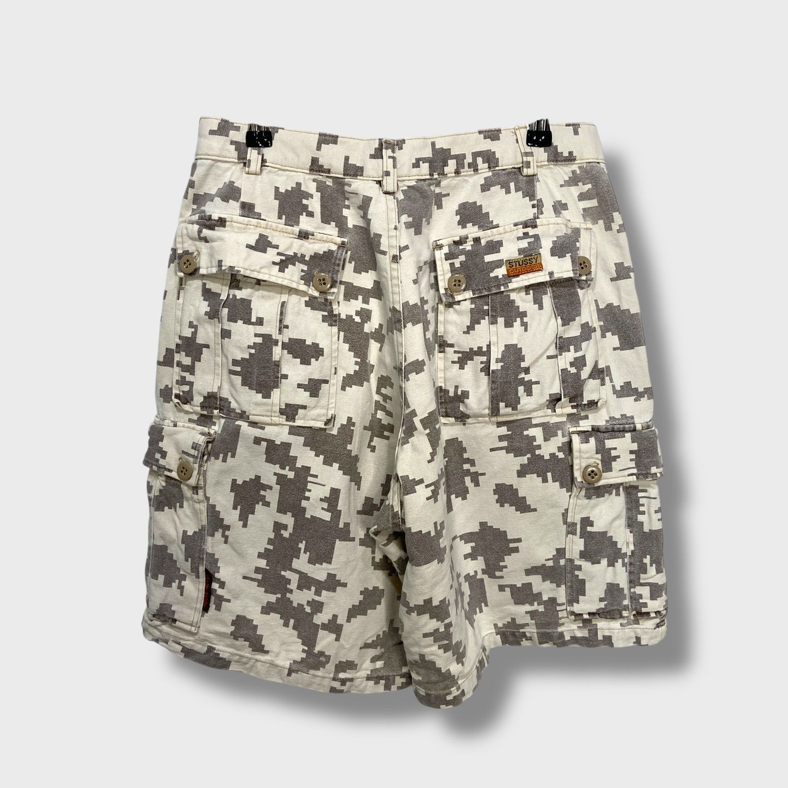 ☆STUSSY☆ステューシー☆カーゴショーツ☆デジカモ☆90s☆USA製☆迷彩