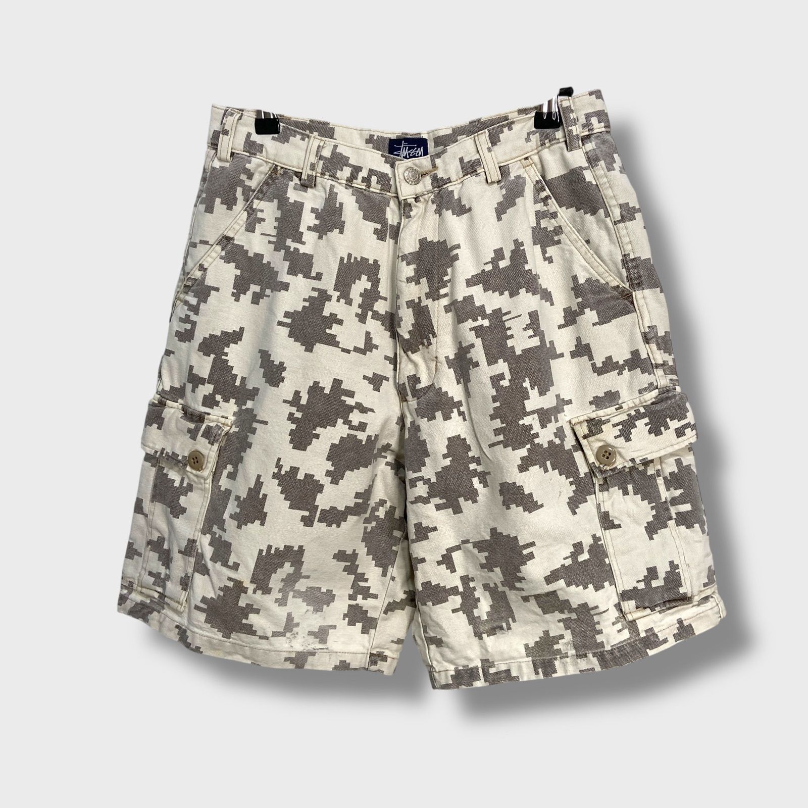☆STUSSY☆ステューシー☆カーゴショーツ☆デジカモ☆90s☆USA製☆迷彩