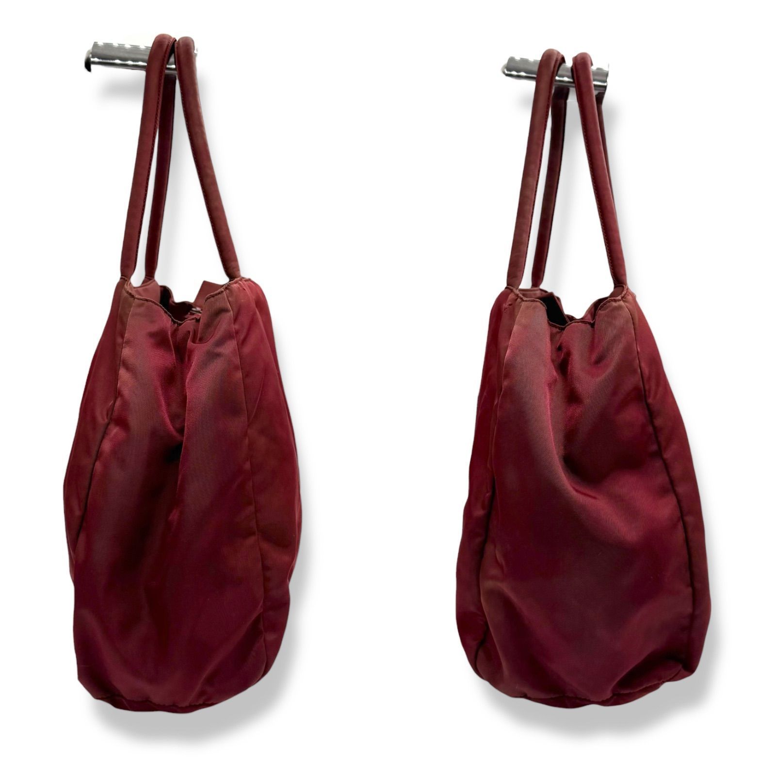 PRADA トートバッグ ハンドバッグ 三角ロゴ ナイロン レッド ヴィンテージ プラダ PRADA トートバッグ レッド 三角ロゴ ナイロン ハンドバッグ