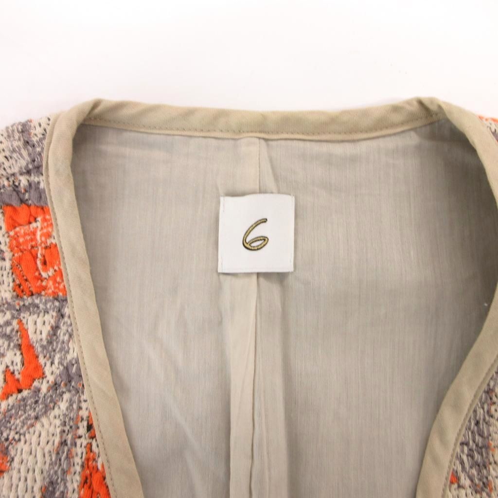 6(ROKU)＞SASHIKO MOTIF JACQUARD VEST/ベスト 【公式通販】