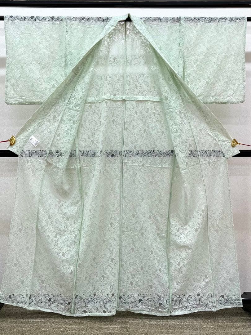 レース 着物 浴衣にも パステルグリーン 未使用品 FU108 レース 着物 浴衣にも パステルグリーン 未使用品 FU108 - メルカリ