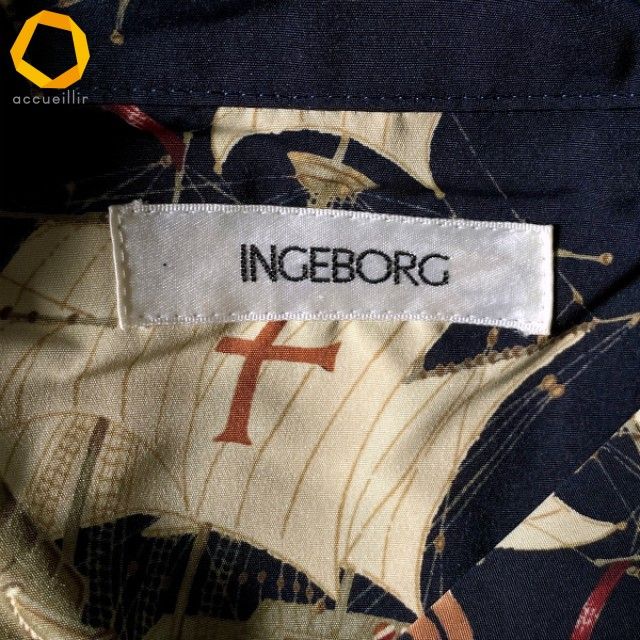 snc インゲボルグ INGEBORG セットアップ ツーピース 紺 マルチ 船 総