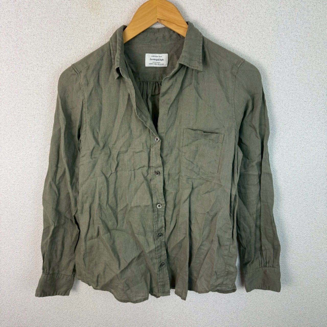 未使用◼️GREEN LABE RELAXINGフレンチリネン100%シャツ UNITED ARROWS green label relaxing ユナイテッドアローズ リネン