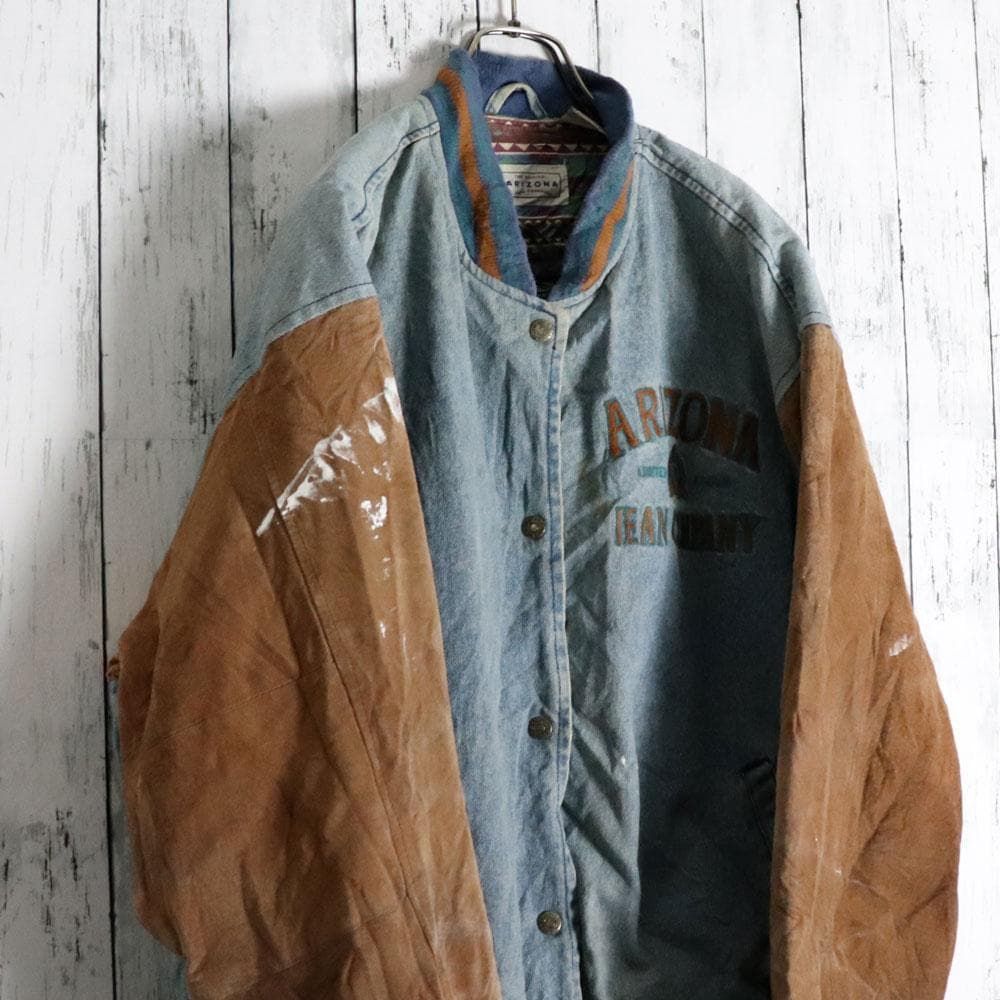 ARIZONA JEAN COMPANY デニムスタジャン ペイントダメージ - メルカリ