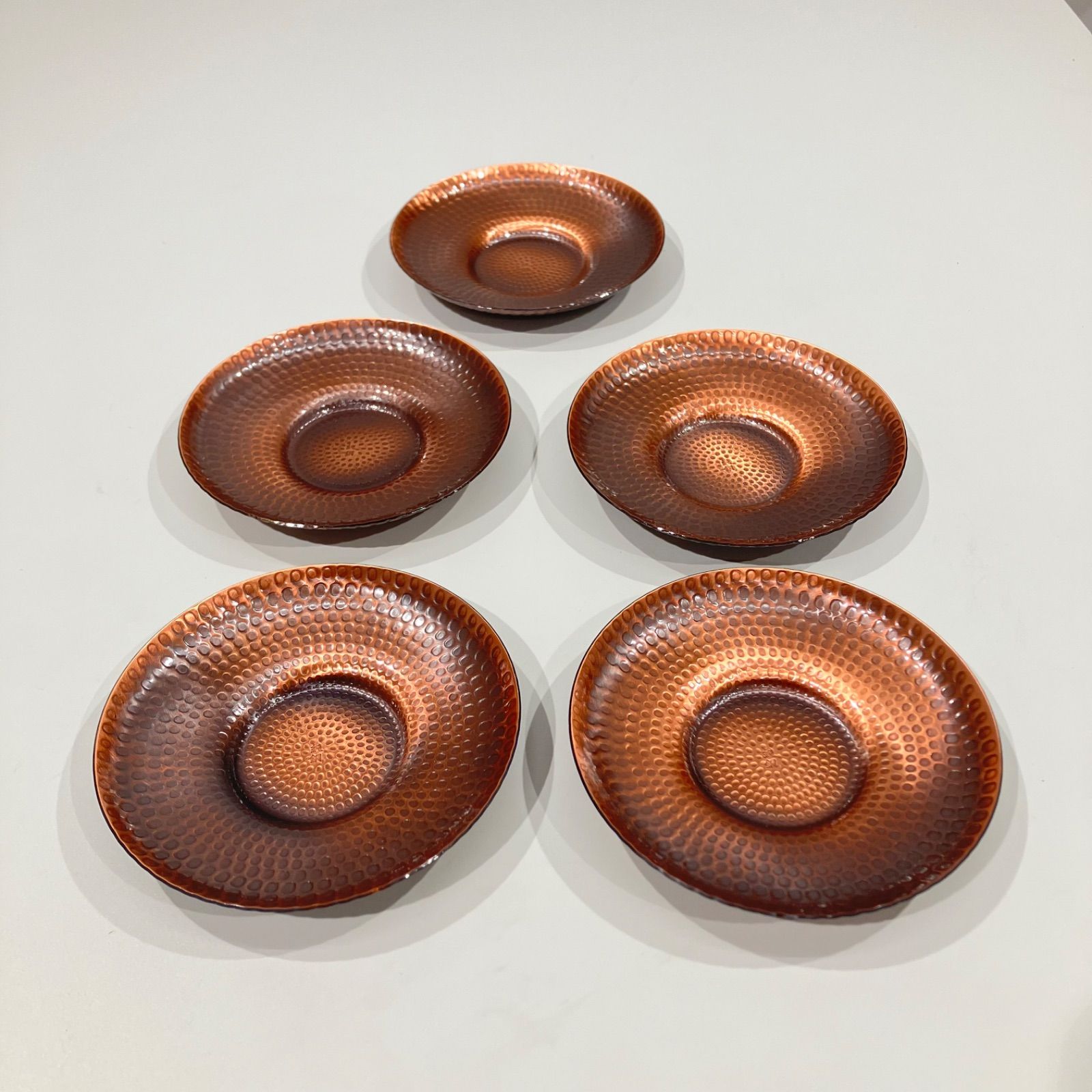 純銅製 茶器セット 茶こぼし 茶筒 茶托 槌目 【送料無料】 - メルカリ