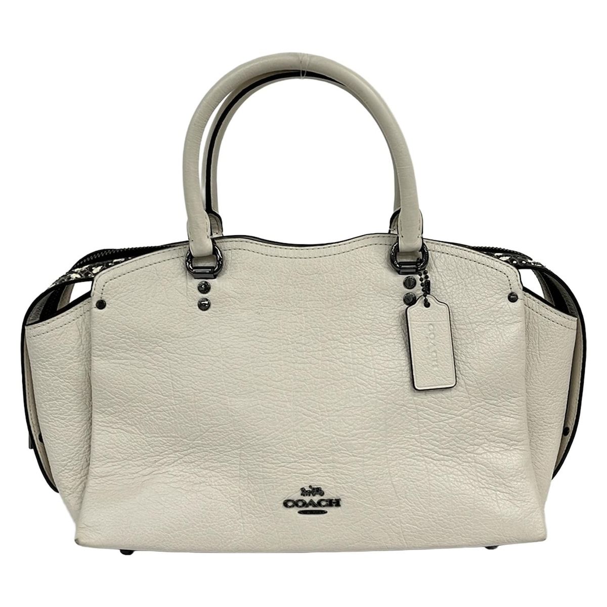 レディース COACH(コーチ) ハンドバッグ - 67710 アイボリー×ダーク 