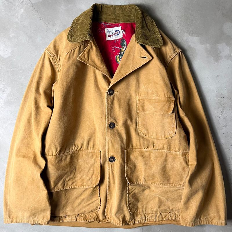 70s American Hunter 総柄 ライナー コットン ダック ハンティング 