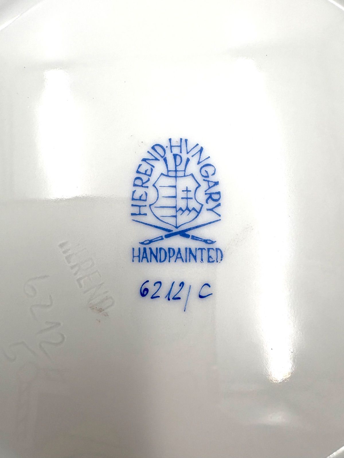  HEREND ヘレンド ファンタジー 特大 苺飾り 透かし 透かし彫り 手描き ボンボニエール 小物入れ 置物 金属小物 置物 インテリア小物