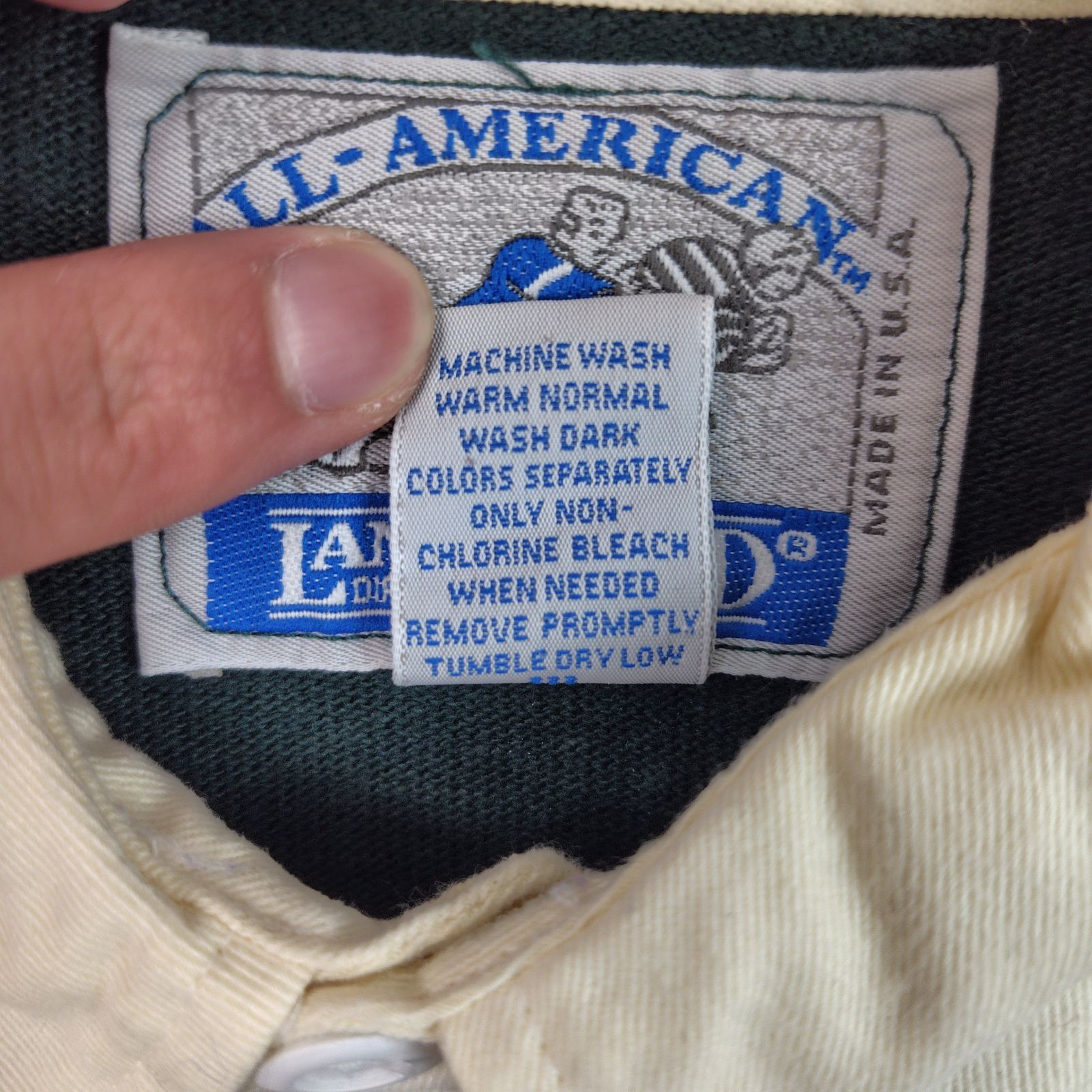 90s LANDS' END US製 ランズエンド ラガーシャツ マルチカラー Mサイズ