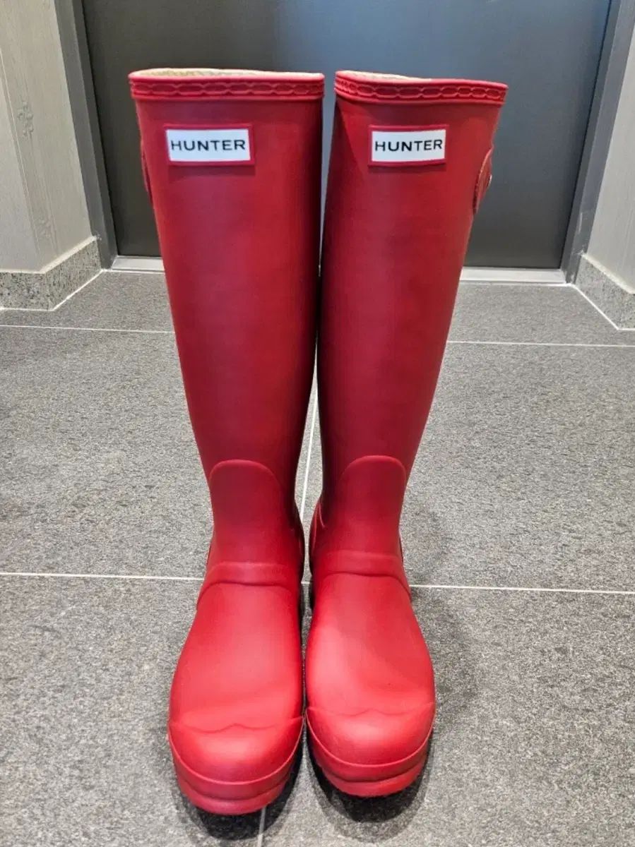 オンラインストア買い ハンター Hunter レインブーツ 長靴 赤 レッド