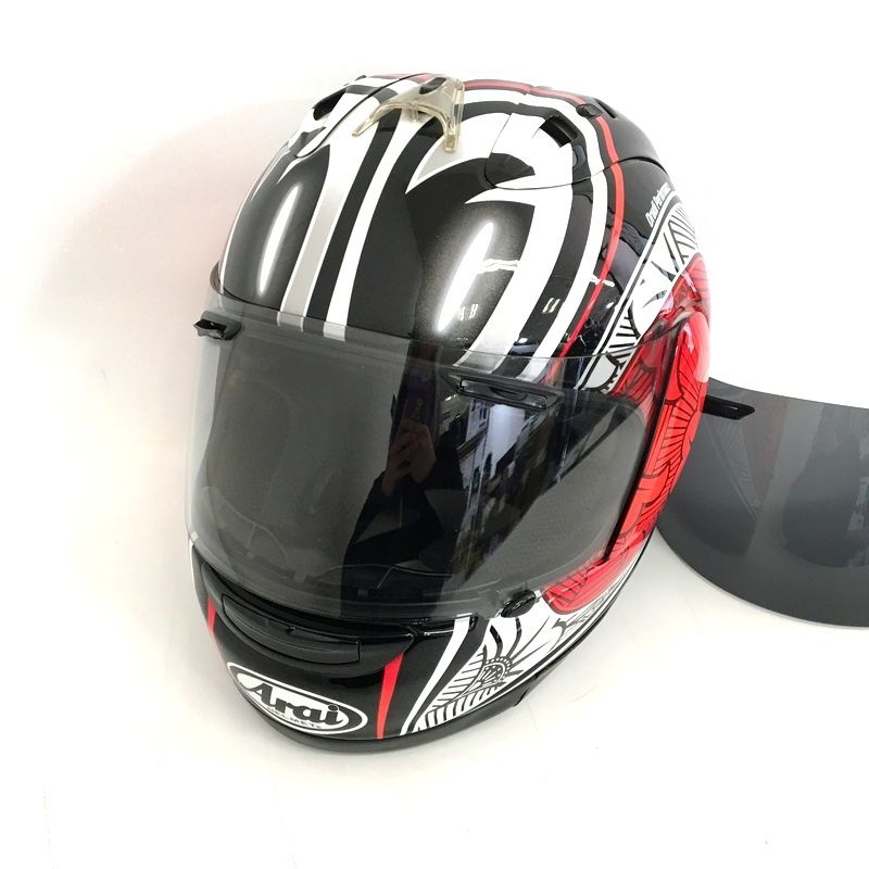 Arai RX-7 フルフェイスヘルメット ブラック　除菌消臭剤　内側は美品 Arai アライ RX-7 RR5 NAKANO フルフェイスヘルメット 除菌消臭済 L Arai