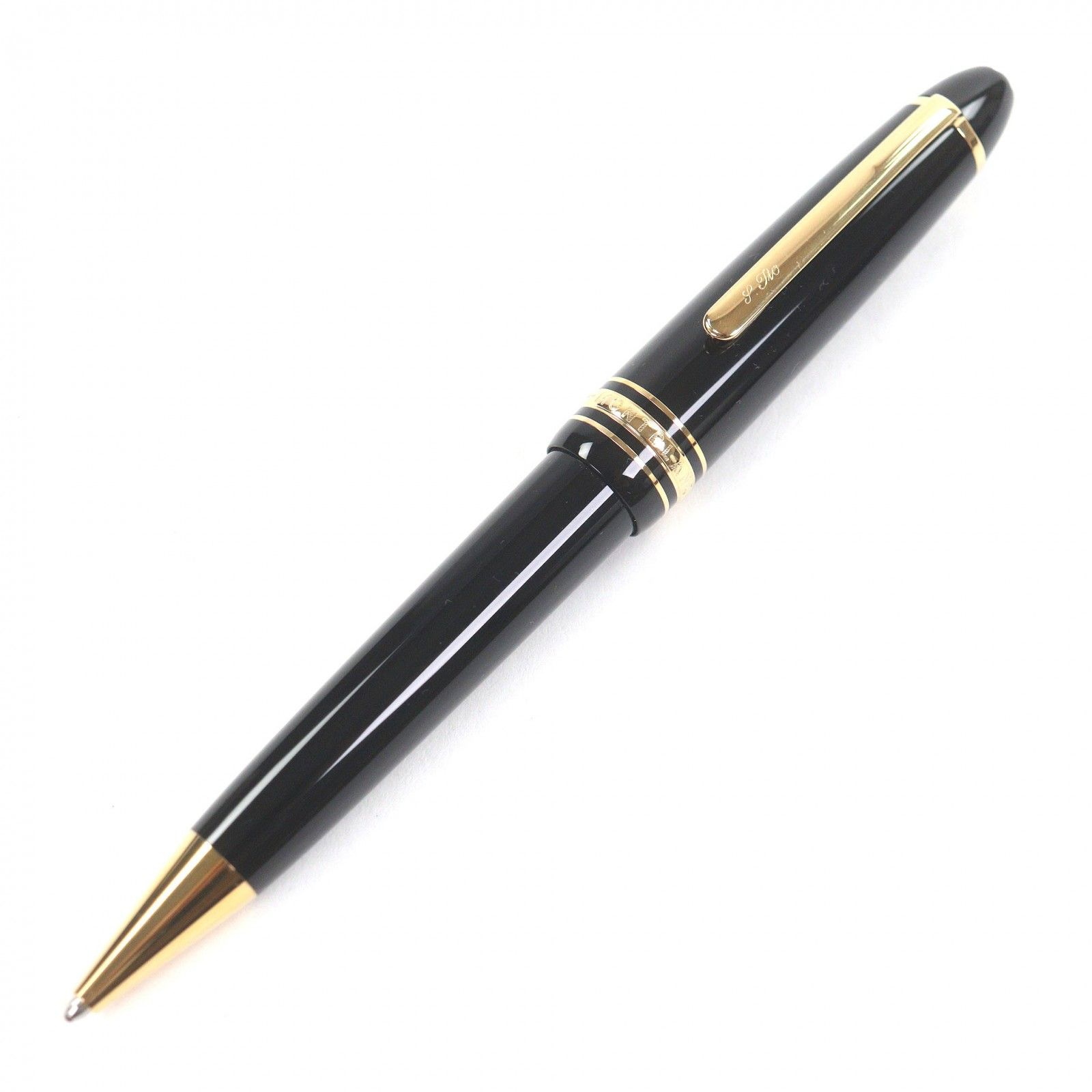 美品□MONTBLANC モンブラン マイスターシュテュック ル・グラン ツイスト式 ボールペン ブラック ゴールド 箱・ケース付き ドイツ製 メンズ 筆記確認済み 極美品□MONTBLANC モンブラン マイスターシュテュック ル・グラン