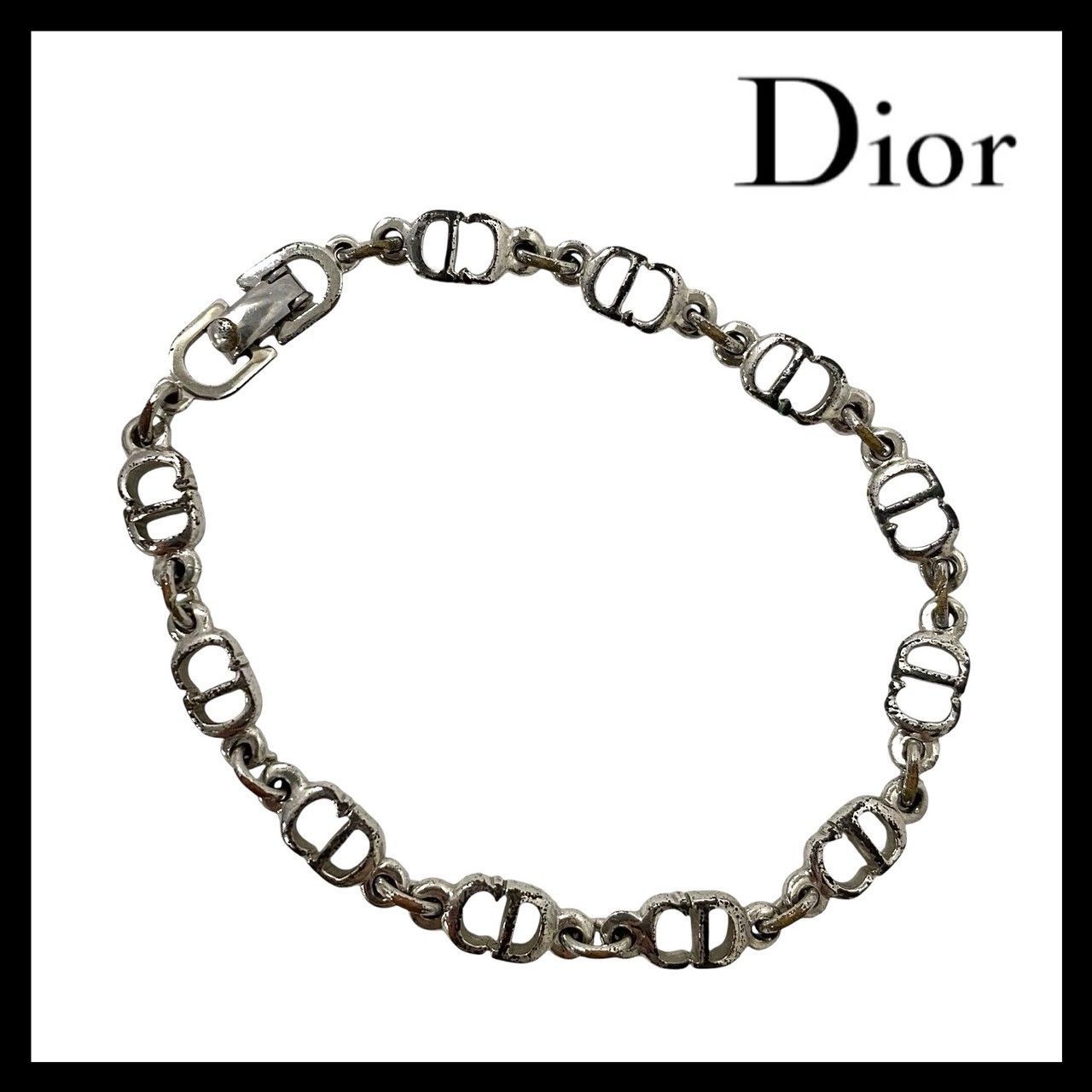 Dior】CDロゴ チェーン ブレスレット シルバーカラー ヴィンテージ