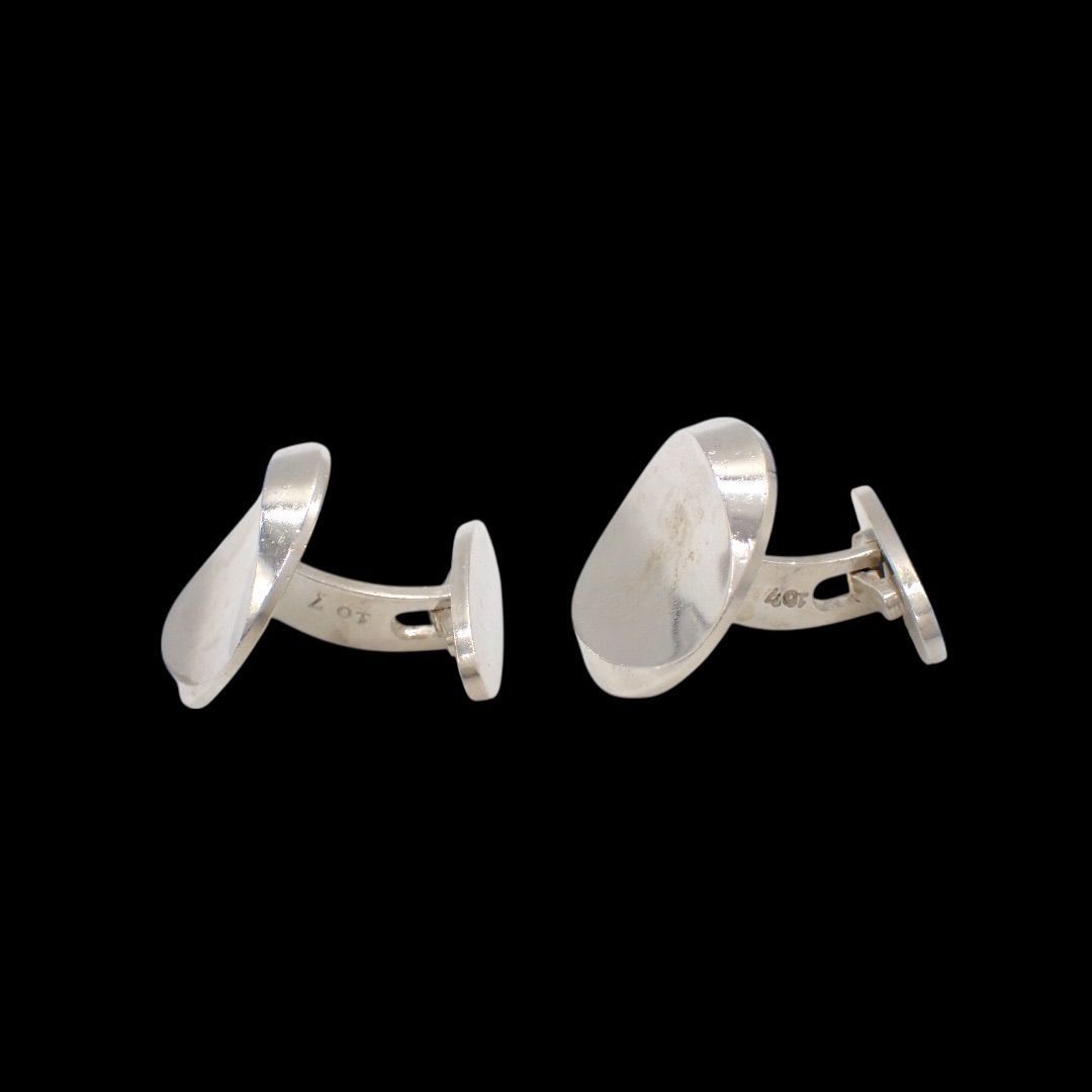 ジョージジェンセン カフス 925S 107 シルバー ラウンド サークル Georg Jensen ジョージジェンセン 107 ラウンド カフリンクス カフス