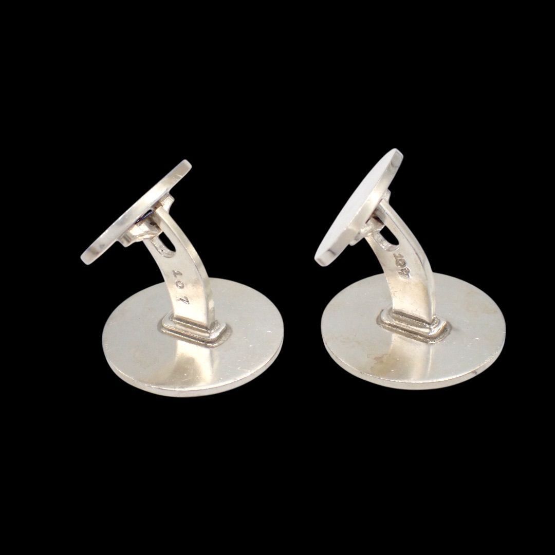 Georg Jensen ジョージジェンセン 107 ラウンド カフリンクス カフス