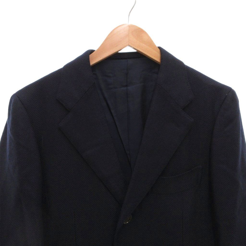 SARTO TECNICO チェスターコート ウール カシミヤ混 ひざ丈 44 紺