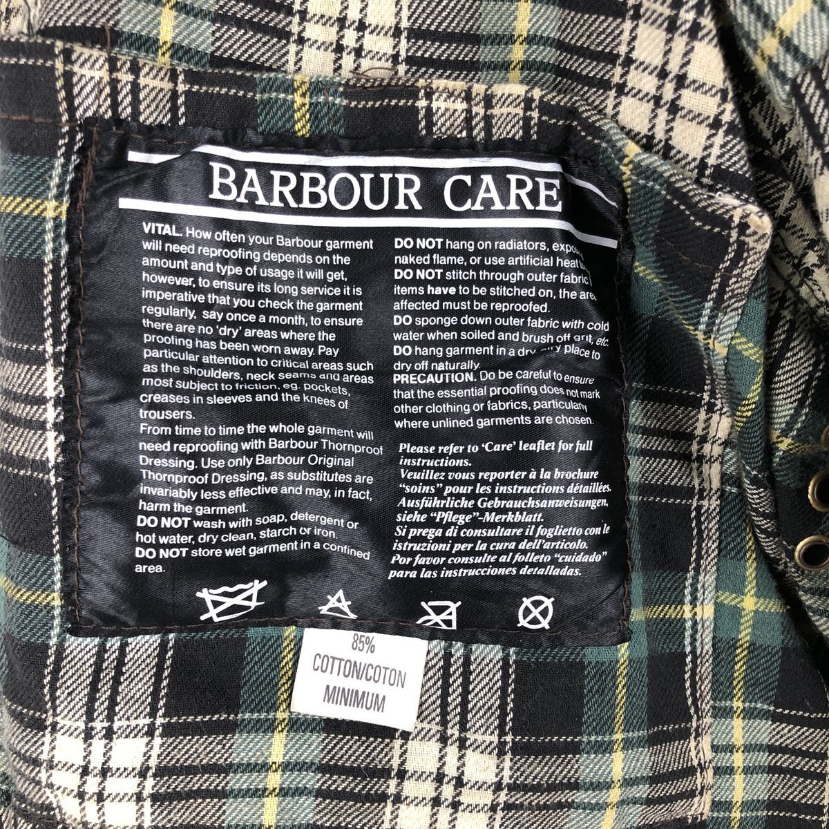 古着 80~90年代 バブアー Barbour BEDALE ビデイル 旧3ワラント 