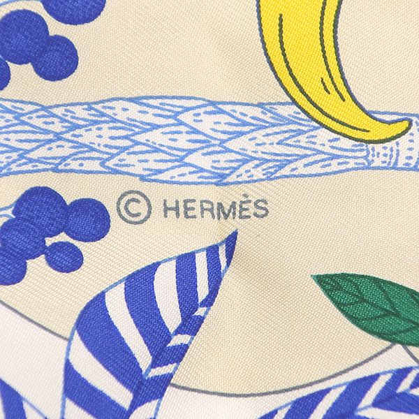 エルメス HERMES スカーフ カレ90 CARRE シルク ホワイト×ヴェール