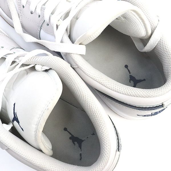 広尾店】 ナイキ NIKE AIR JORDAN 1 LOW スニーカー メンズ 白×グレー