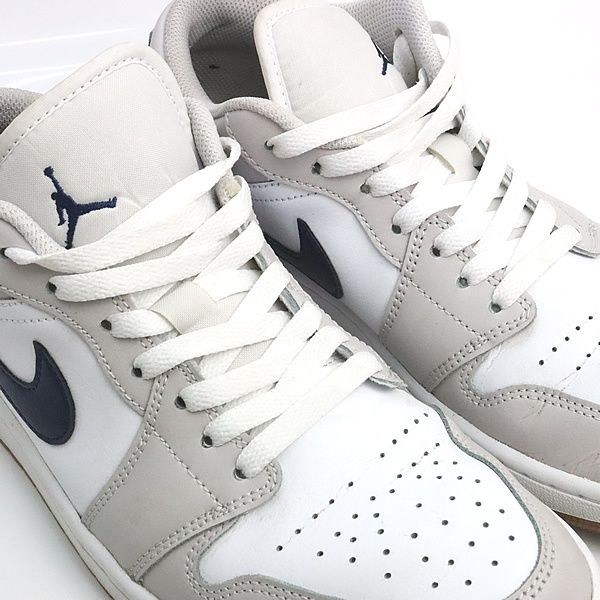 広尾店】 ナイキ NIKE AIR JORDAN 1 LOW スニーカー メンズ 白×グレー