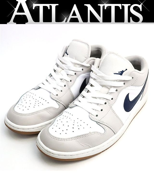 広尾店】 ナイキ NIKE AIR JORDAN 1 LOW スニーカー メンズ 白×グレー