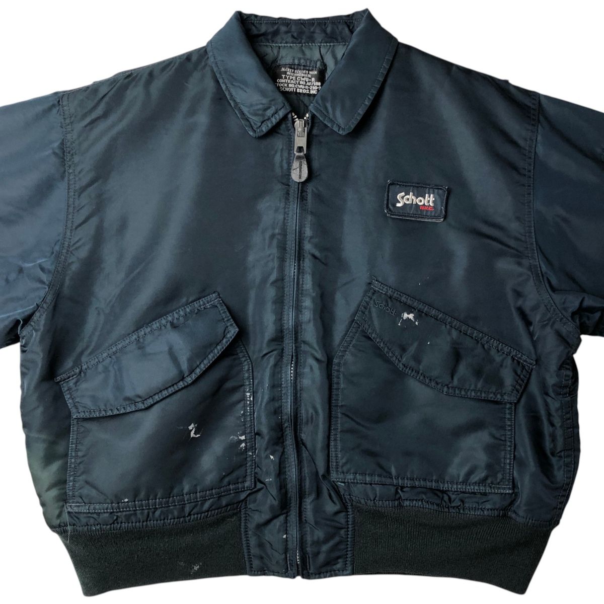 古着 民間品 ショット SCHOTT CWU-R 中綿入り ミリタリー フライト 