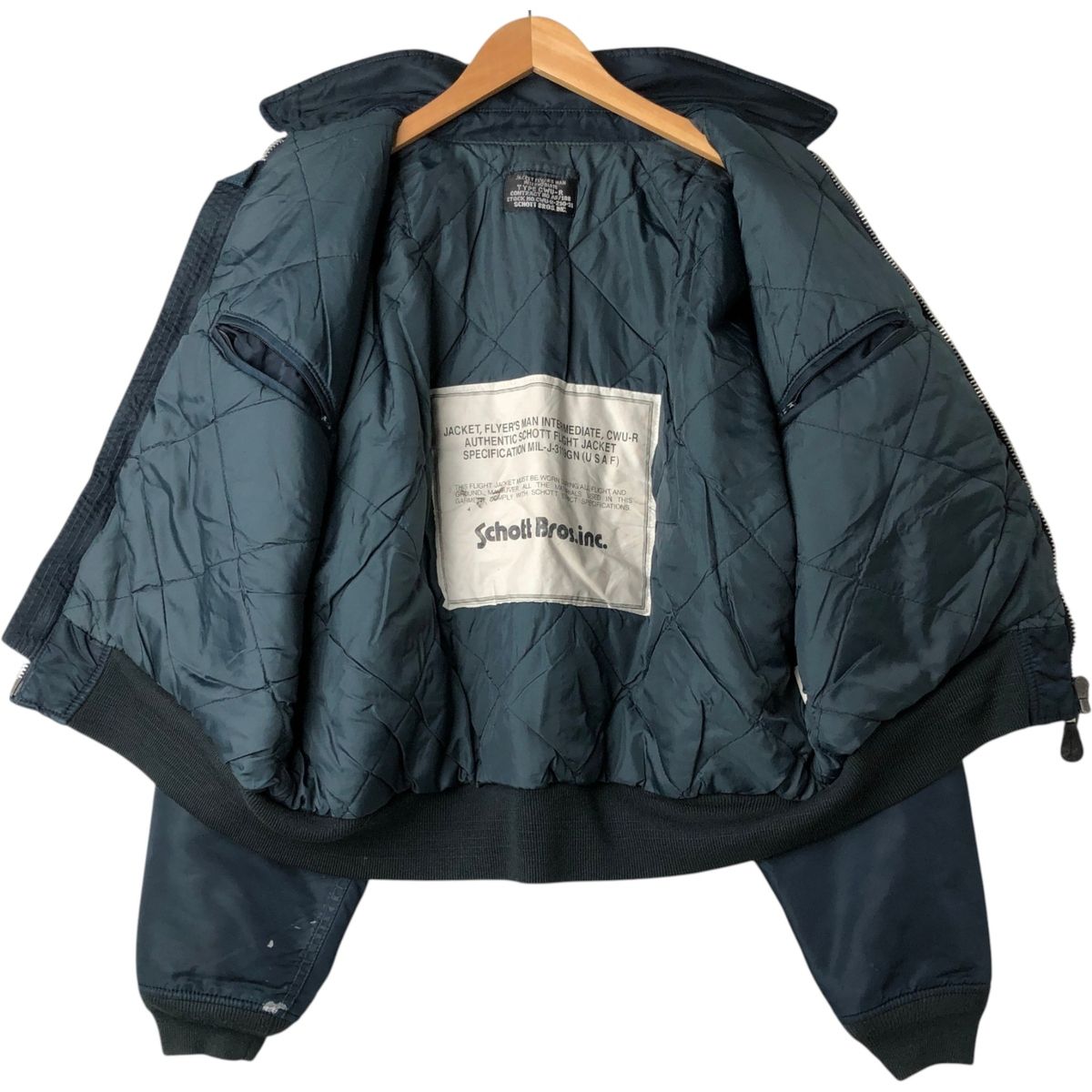 古着 民間品 ショット SCHOTT CWU-R 中綿入り ミリタリー フライト 