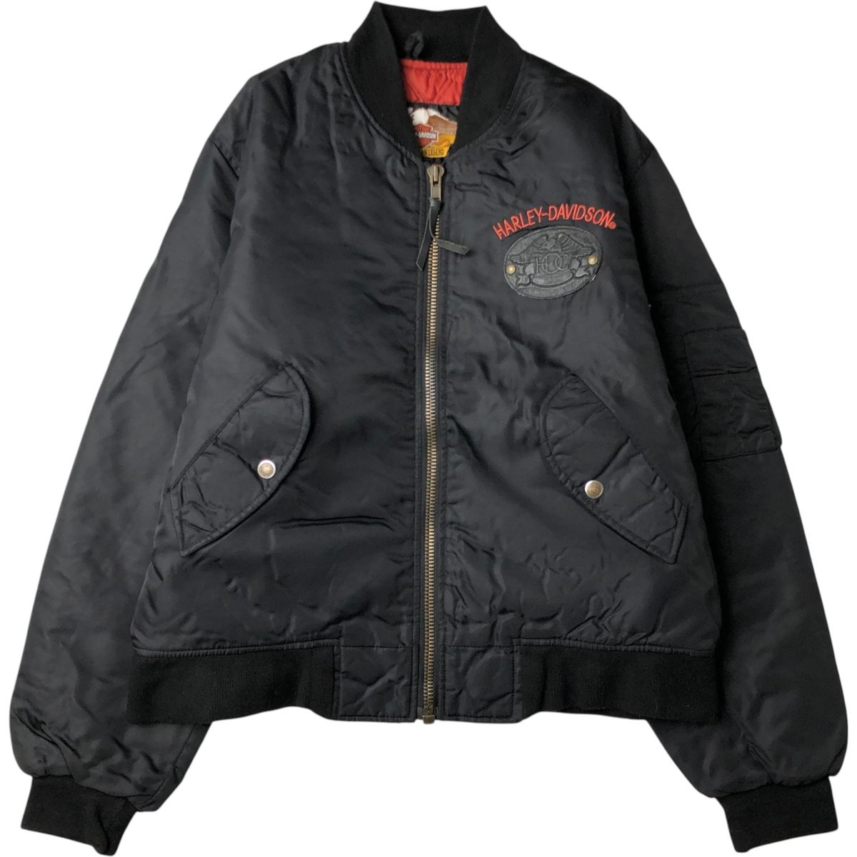 メンズ 古着 ハーレーダビッドソン Harley-Davidson MA-1タイプ 中綿
