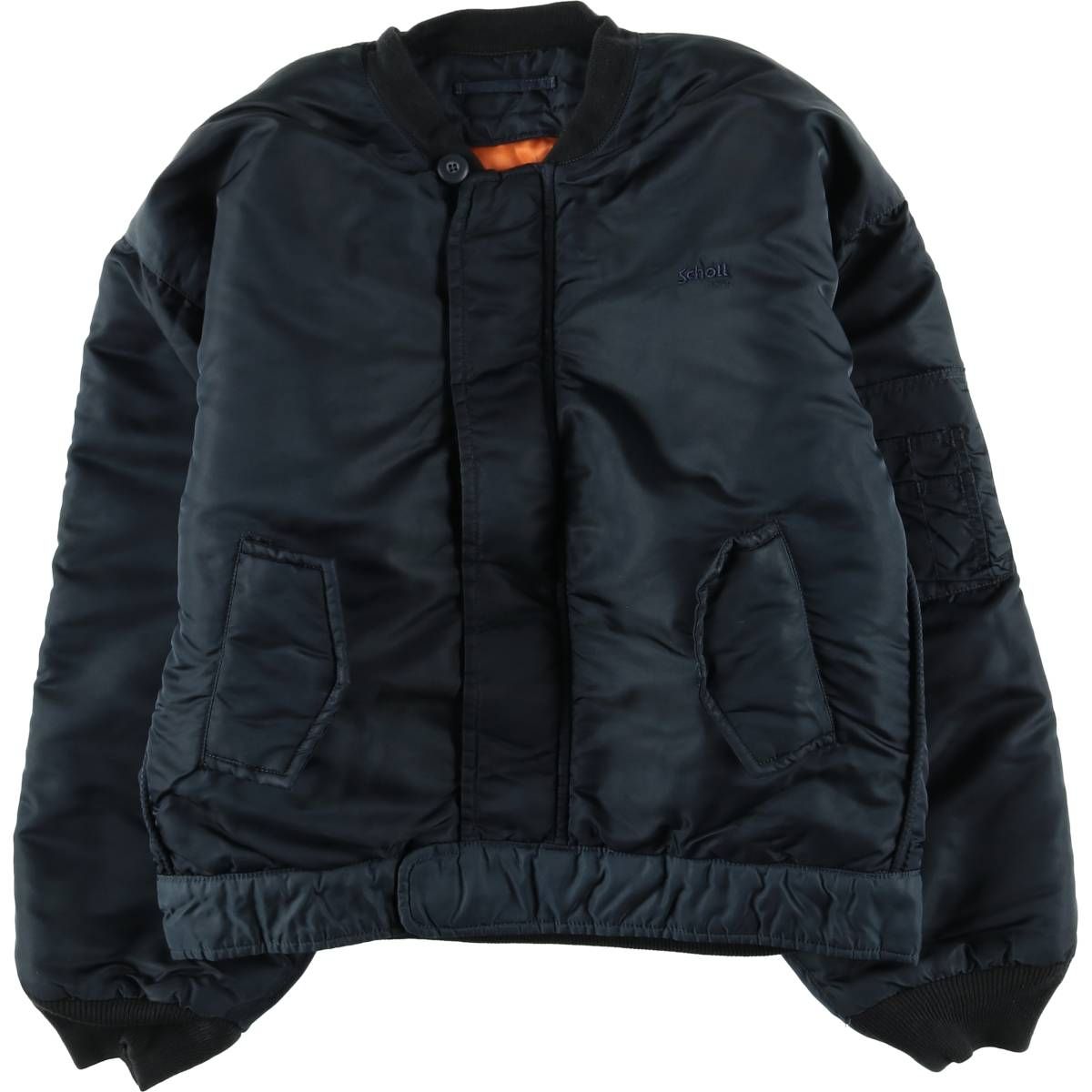 Schott × DELUXE 別注 N-2B フライトジャケット ブラック M サーモ