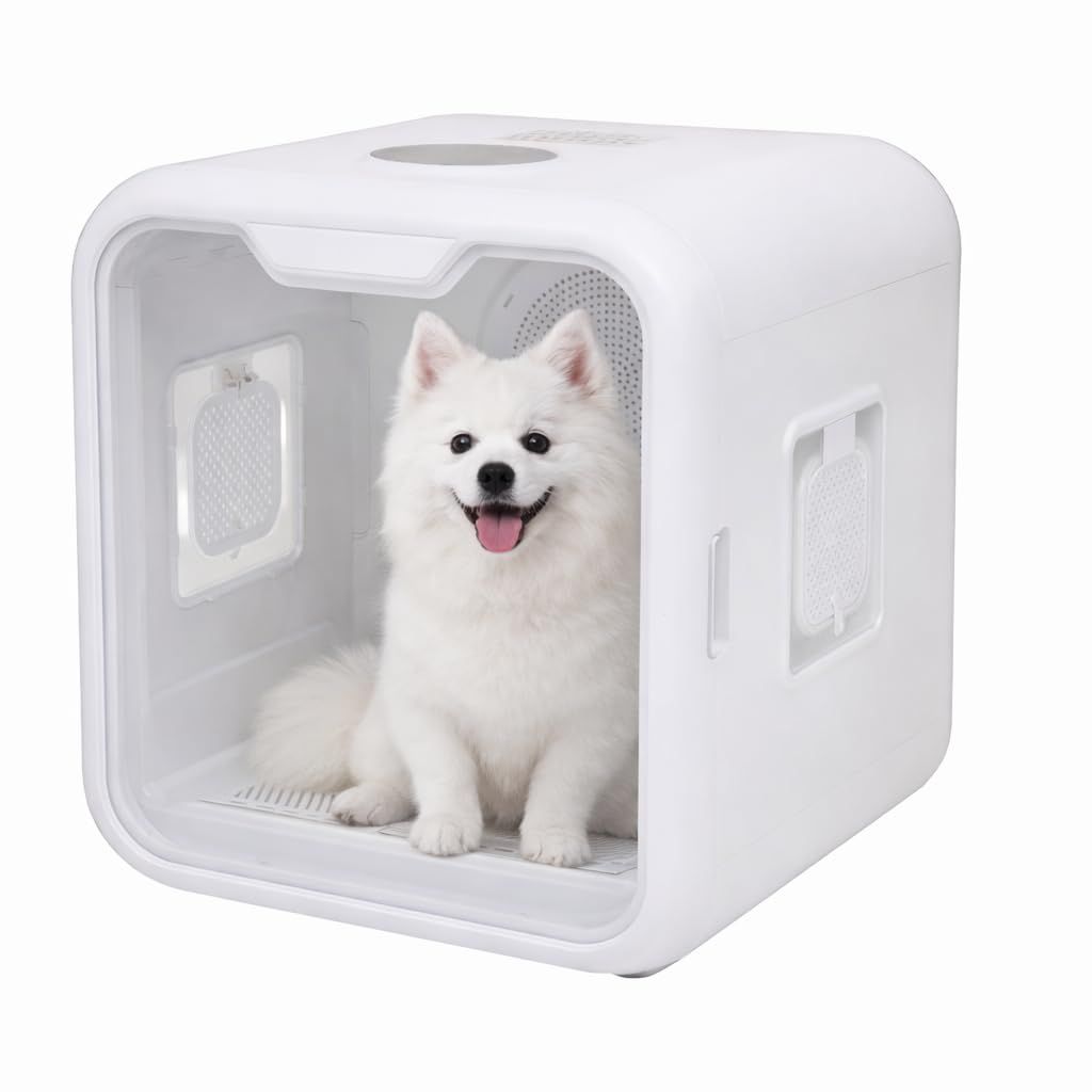 PETABOCT ペット用ドライルーム 犬 猫 ドライヤー ボックス 63L 温度 風量調整 静音設計 乾燥機 安心設計 快適設計 日本ブランド 安全設計ri