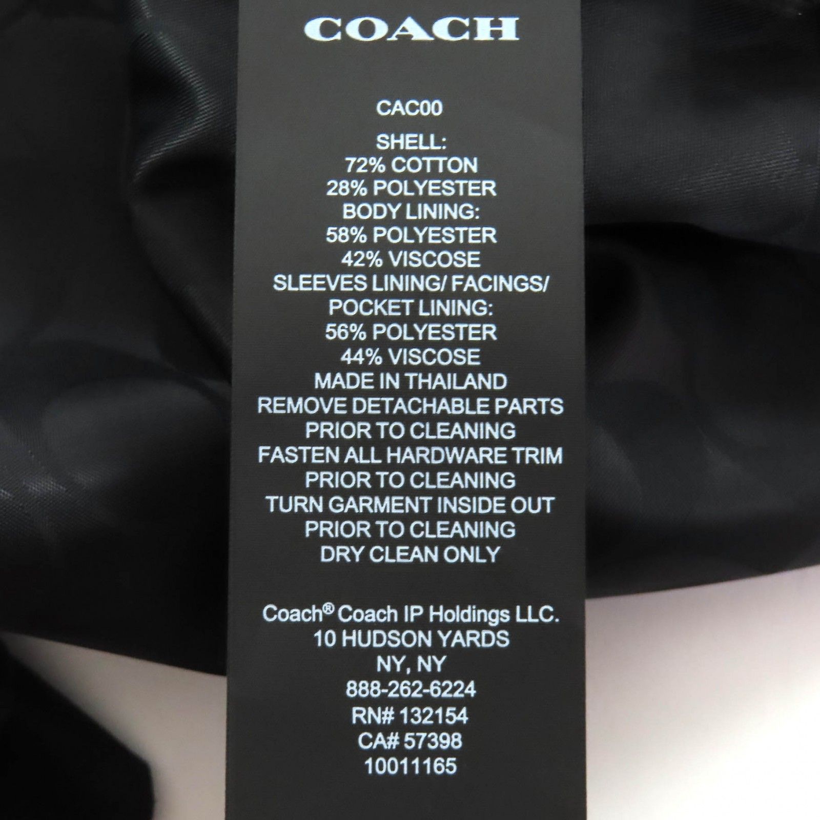 極美品△COACH コーチ CAC00 コットン 裏地シグネチャー柄 ベルト付き