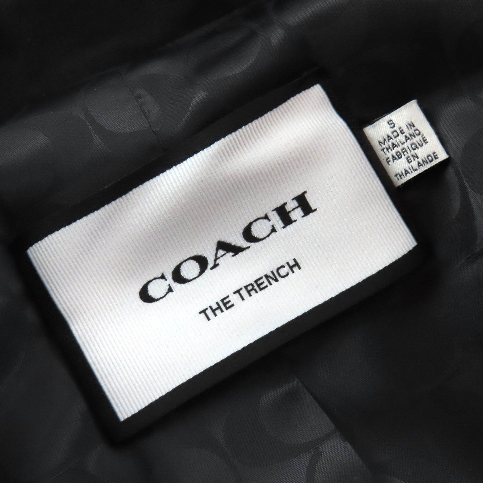 極美品△COACH コーチ CAC00 コットン 裏地シグネチャー柄 ベルト付き
