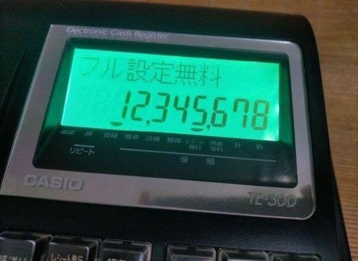 カシオレジスター TE-300 フル設定無料 送料無料人気機種 454207