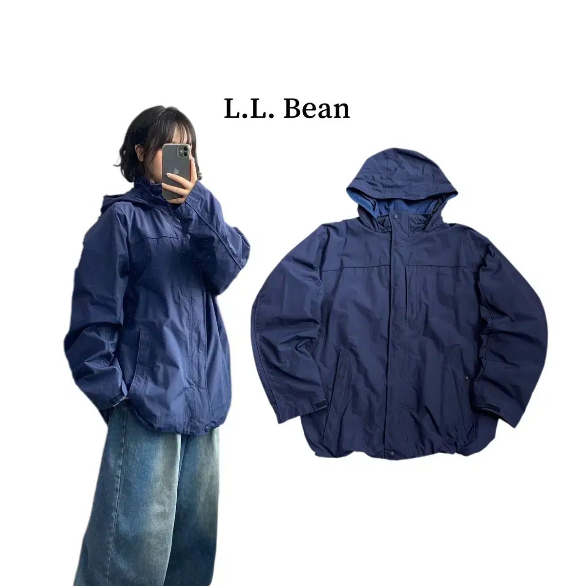 L.L.Bean ゴープコア マウンテン ナイロン ウィンドブレーカー プル 