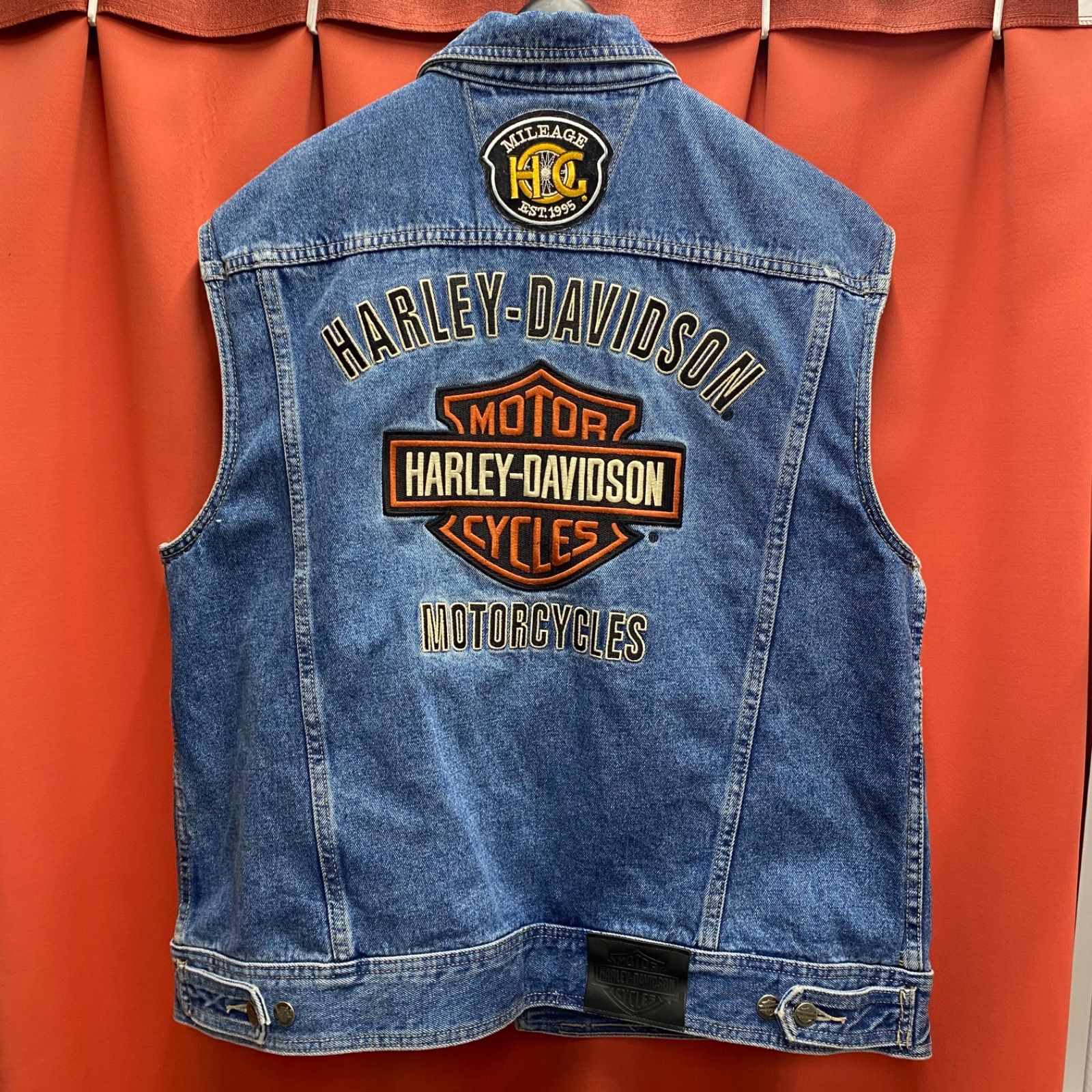 スペシャル！ワッペンフルカスタムベスト ビンテージ Gジャン ハーレー HARLEY DAVIDSON ハーレーダヴィッドソン ベスト デニム Gジャン