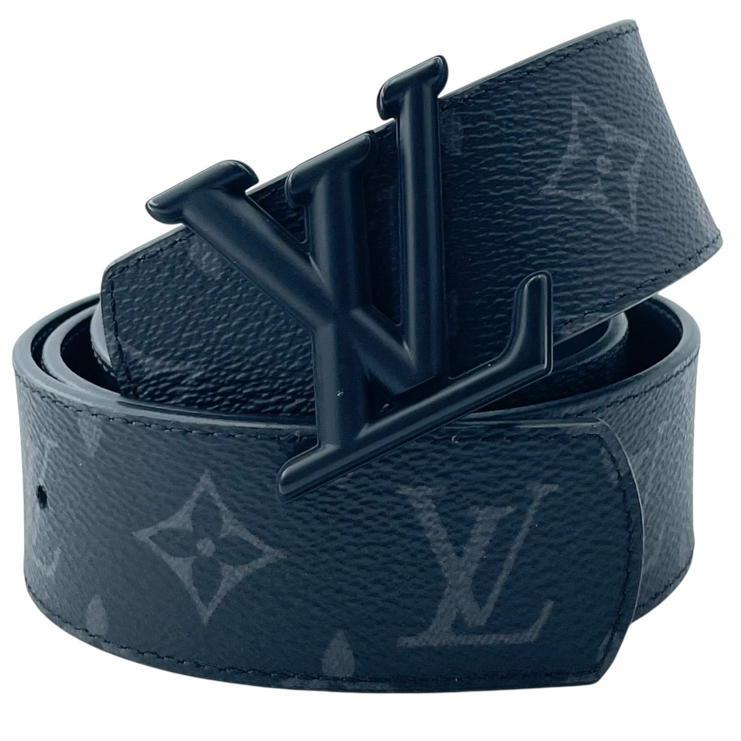 Louis Vuitton レザー ベルト ネイビー ブラウン リバーシブル Louis