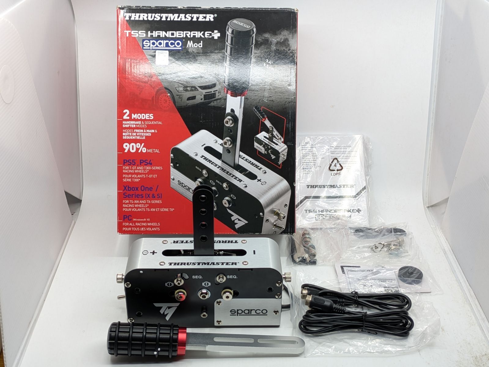 動作確認済】Thrustmaster TSS HANDBRAKE+ Sparco Mod ハンドブレーキ 