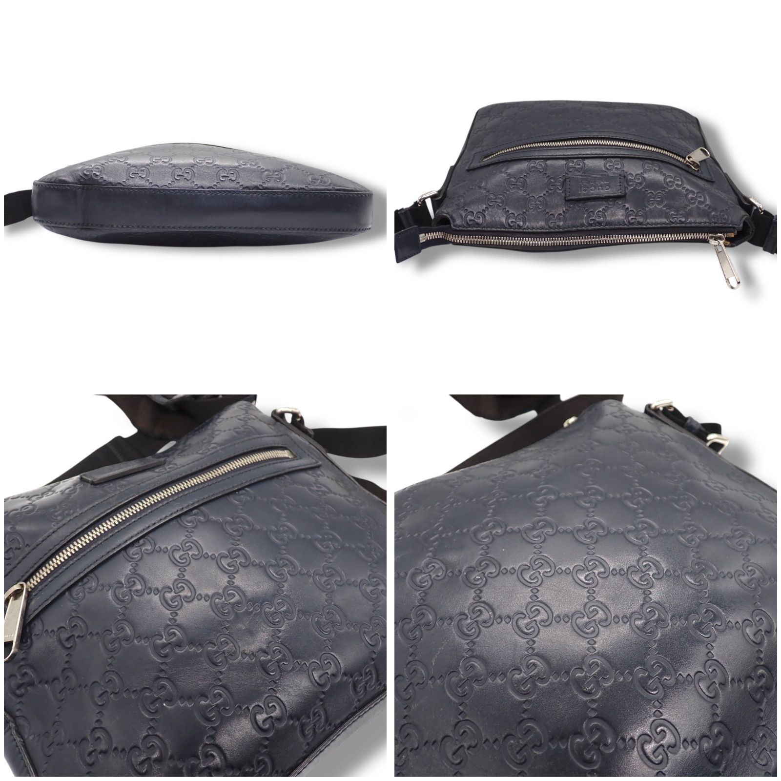 GUCCI グッチ グッチシマ GGエンボス レザー ショルダーバッグ