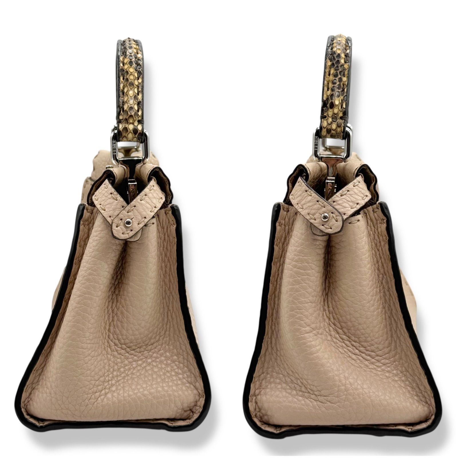 (新品同様)FENDI ピーカブーミニ　セレリアバック　パイソン 使用少 フェンディ ミニ ピーカブー セレリア パイソン 2way