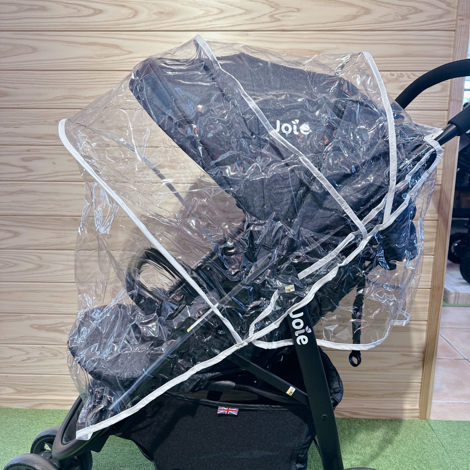 良品☆Joie 3輪ベビーカー用レインカバー クリーニング済み - メルカリ