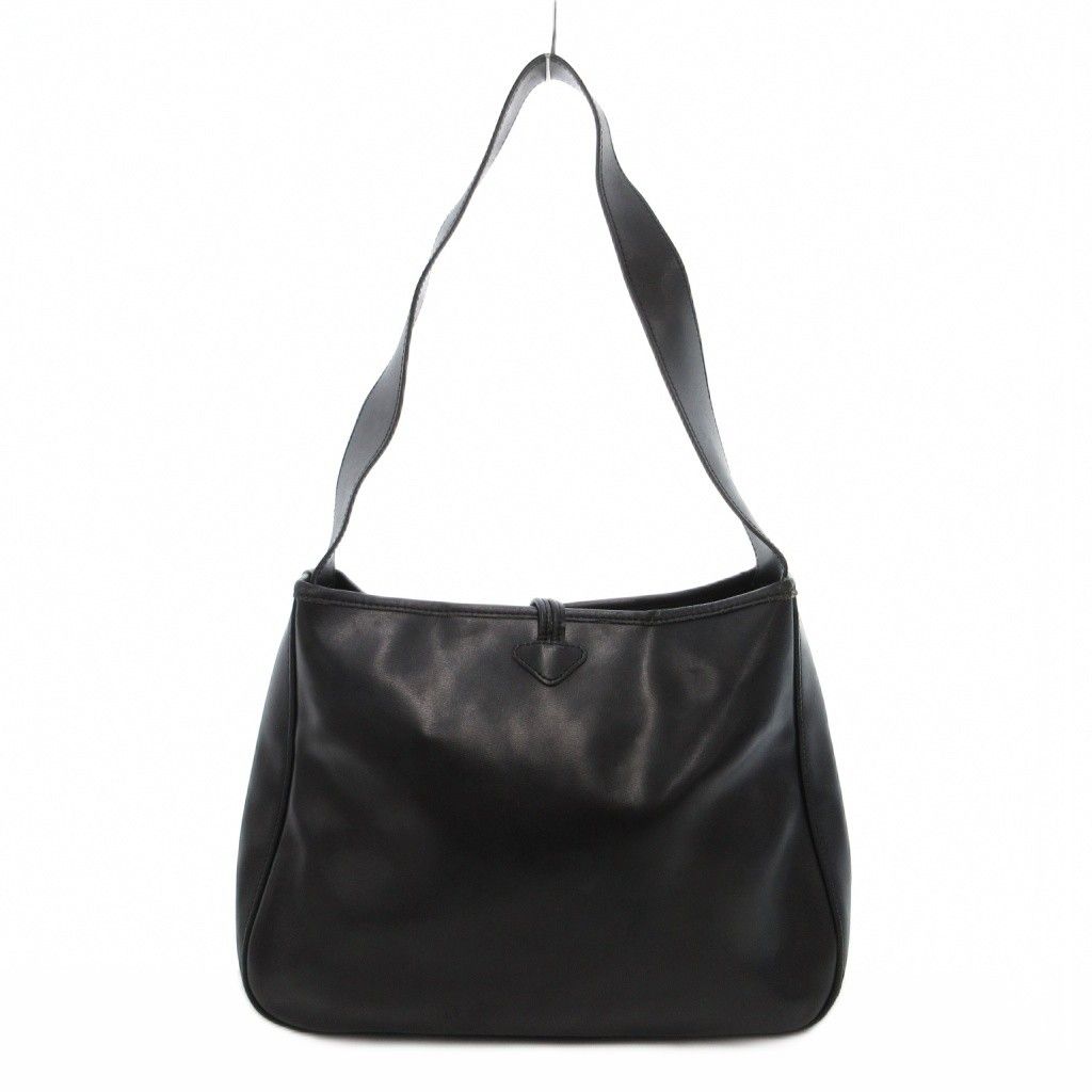 ロンシャン LONGCHAMP ロゾ トートバッグ 黒 ブラック ロゴパッチ ワン