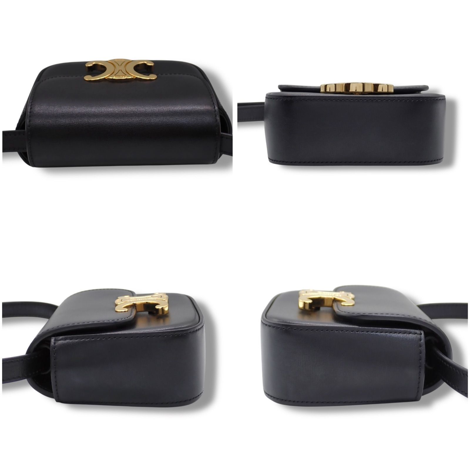 使用わずか CELINE セリーヌ トリオンフ ミニ クロード ショルダー 