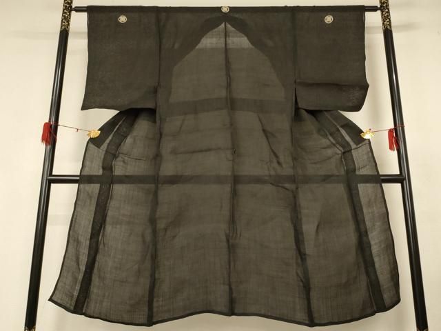 平和屋着物＊夏物　男性　黒紋付　麻　逸品　AABG3973jd 平和屋着物＊夏物 男性 黒紋付 麻 逸品 AABG3973jd - メルカリ