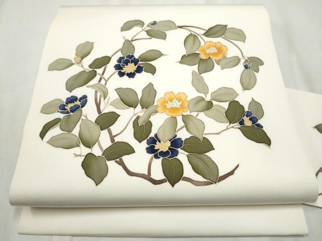 平和屋1□九寸名古屋帯 花唐草文 金通し地 逸品 CAAH9325hy