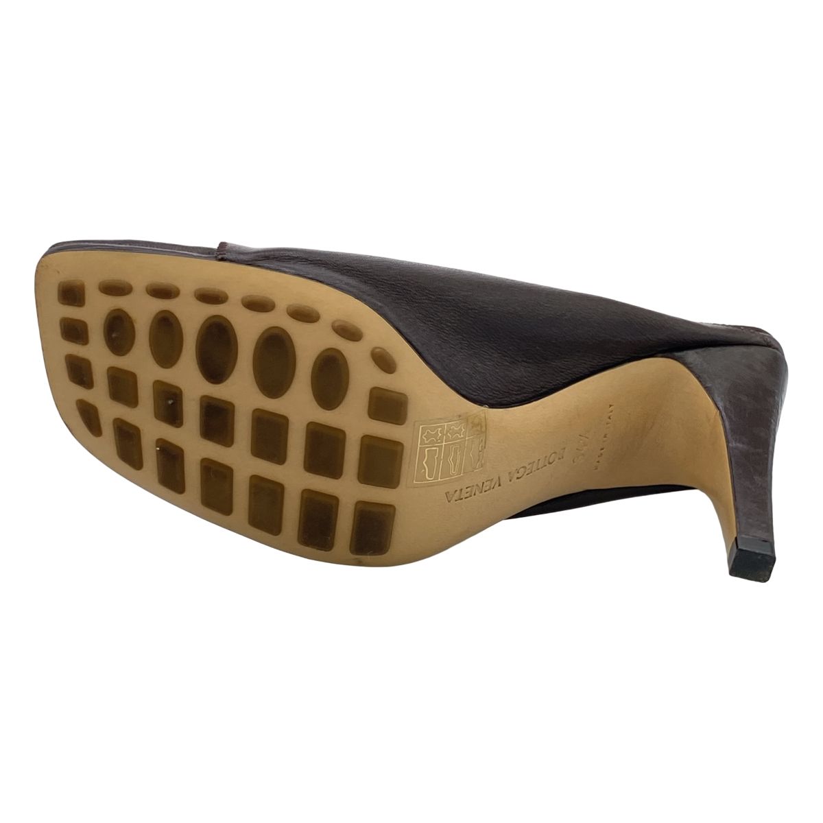 BOTTEGA VENETA ボッテガヴェネタ レザーミュールサンダル ブラウン 34