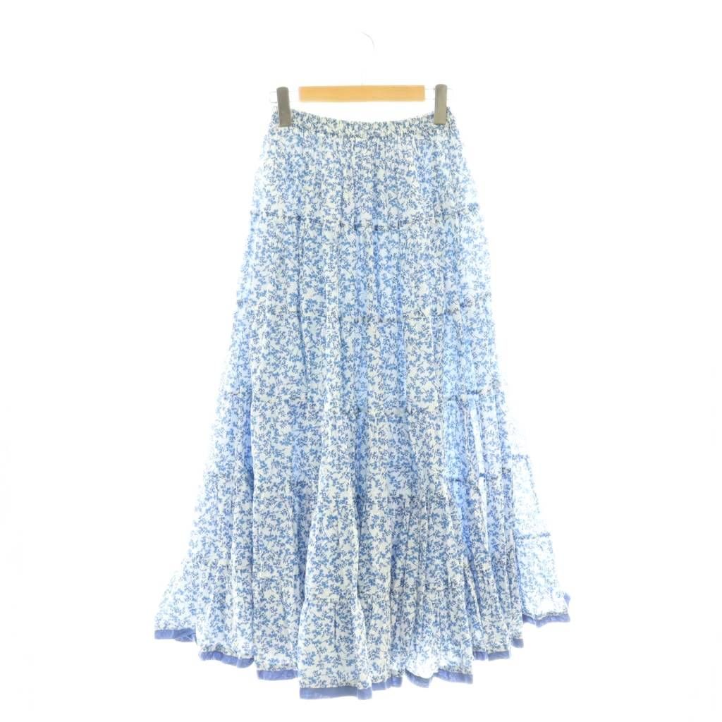 マリハ MARIHA 23SS 草原の虹のスカート サマーシャドウ 花柄 フレア F