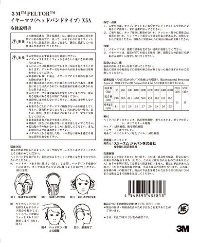 3M PELTOR イヤーマフ X5A 国内正規品ri