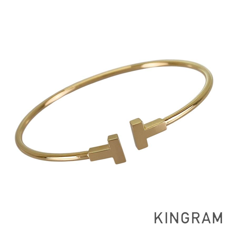 ティファニー TIFFANY&Co. Tワイヤー K18YG ブレスレット ss【中古