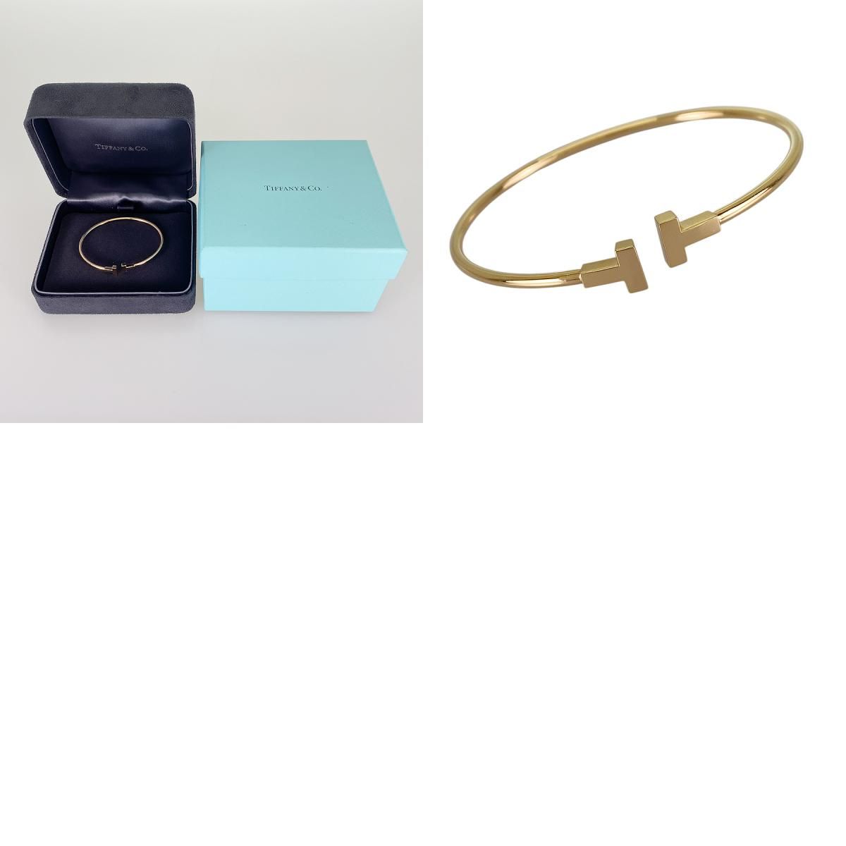 ティファニー TIFFANY&Co. Tワイヤー K18YG ブレスレット ss【中古